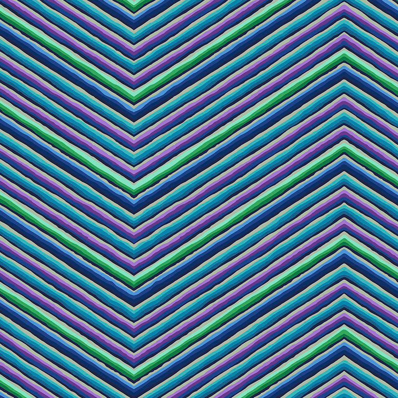 KAFFE Cheveron Stripe blue