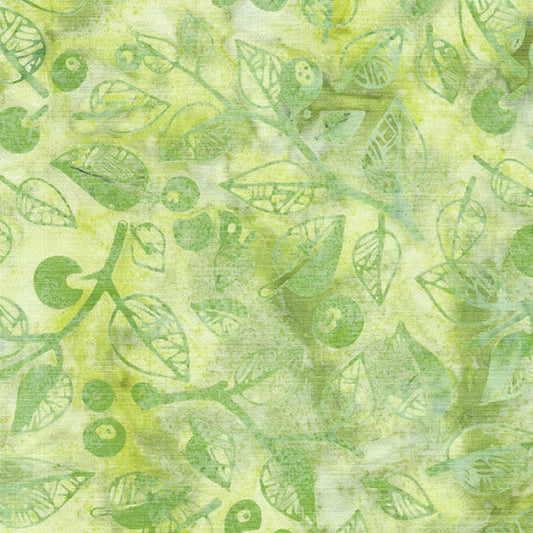 FOREST FLORA Berries and Leaves multi yellow green grey