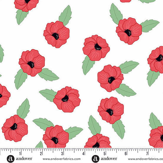 OH SAY CAN YOU SEW Poppy Fields white