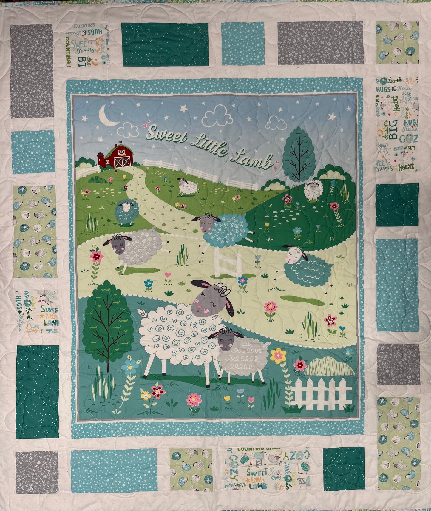 FISH & CHIPS Sweet Little Lamb 54"x62"