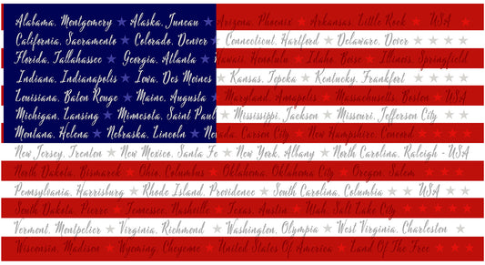 ONE NATION Flag Panel multi 24"x44"