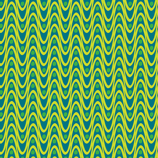 KALEIDOSCOPE Ripple teal lime