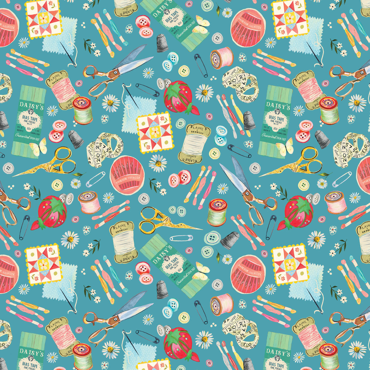 LOVE AND STITCHES Love is the Thread teal