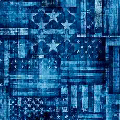 1776 Patchwork Flags Blue
