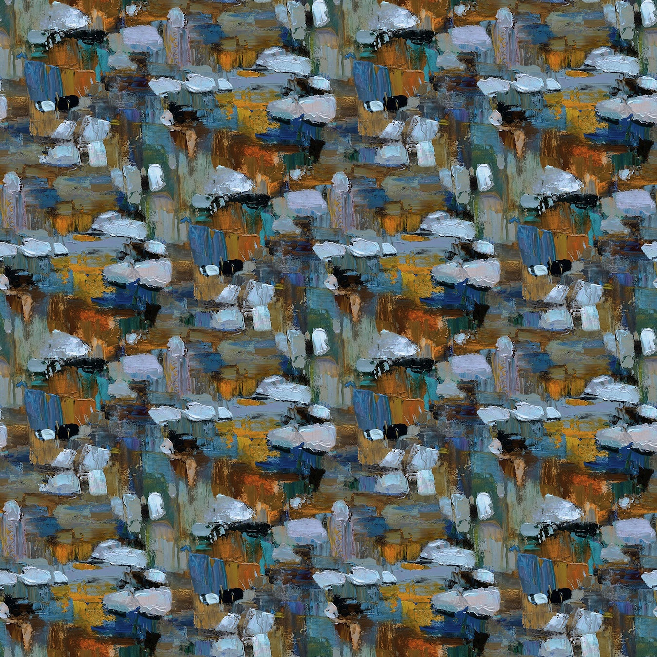 FIRST SNOW Ochre Bold Strokes dark blue