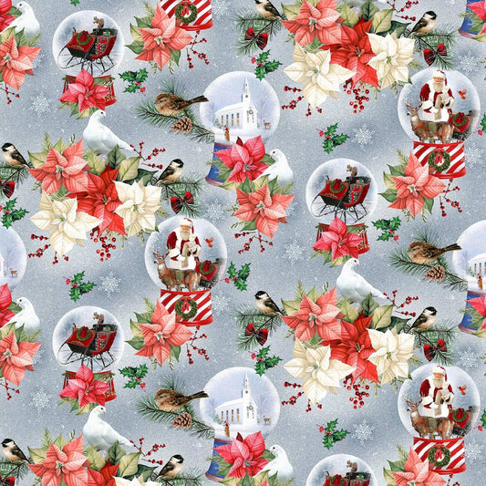 BELIEVE Snow Globes steel blue