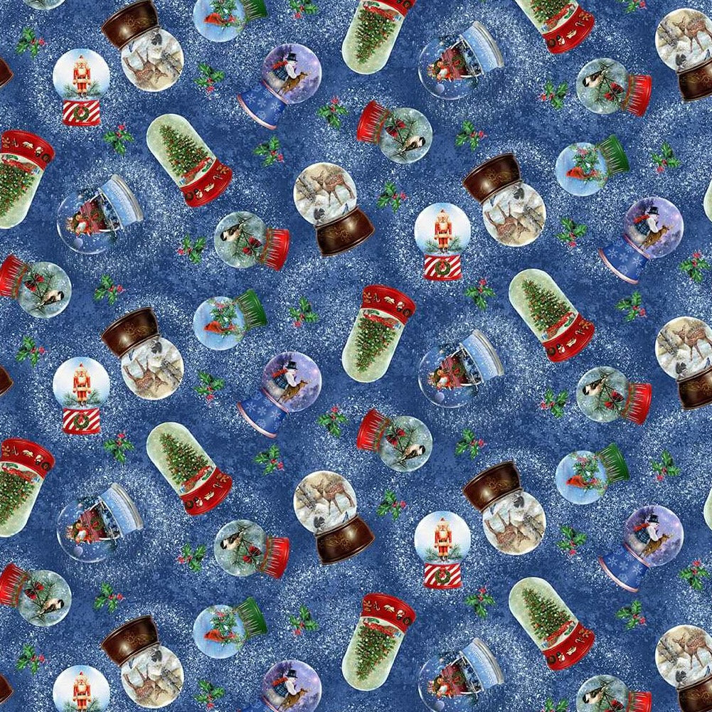 BELIEVE Small Snow Globes navy