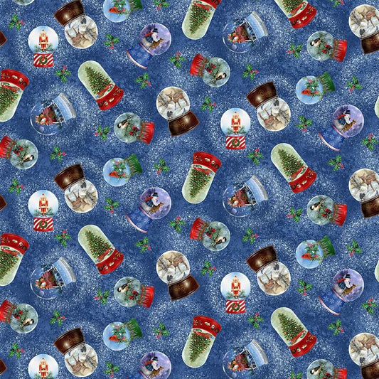 BELIEVE Small Snow Globes navy