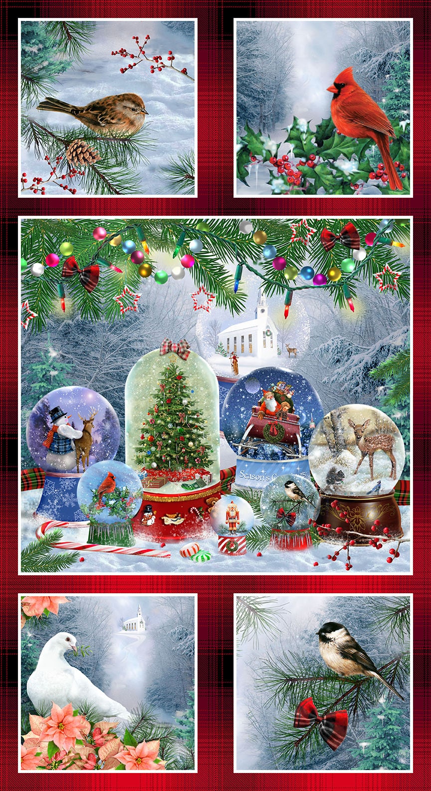 BELIEVE Blocks Panel red 24"x43"