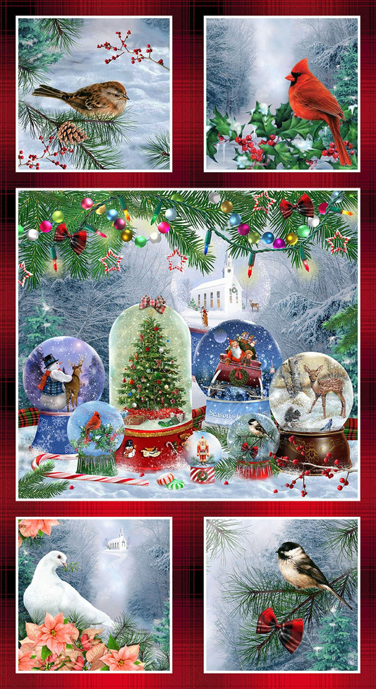 BELIEVE Blocks Panel red 24"x43"