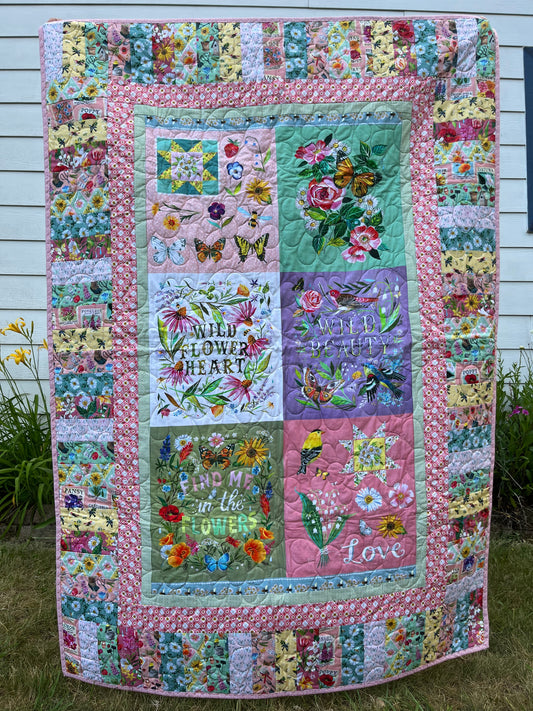 QUILT On Key Wildflower Heart