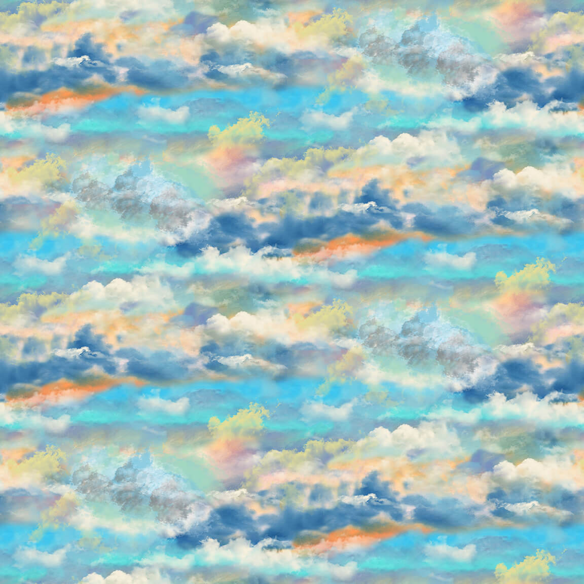 NATIONAL EMBLEM Cloud Texture sky blue-3/4 yd REMNANT
