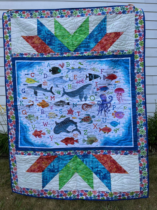 QUILT October Sky Deep Blue Sea
