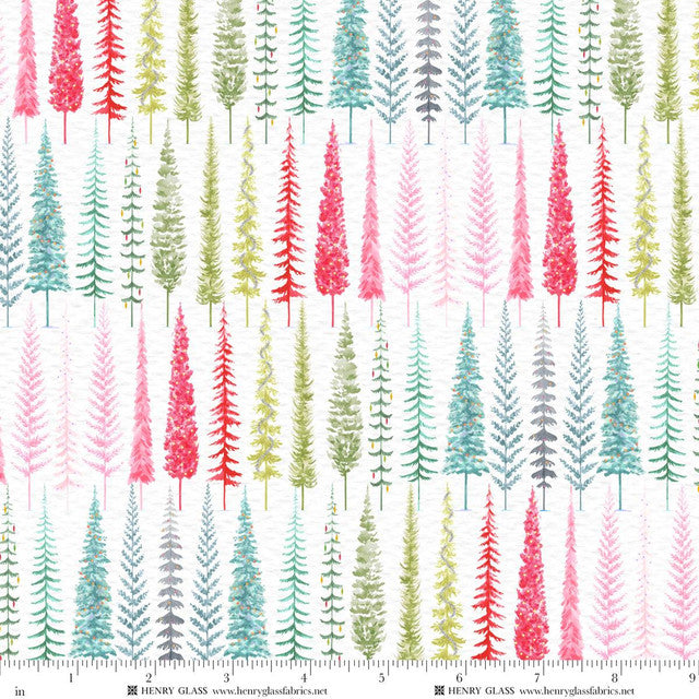 CHRISTMAS IN COLOR Christmas Tree Row rainbow