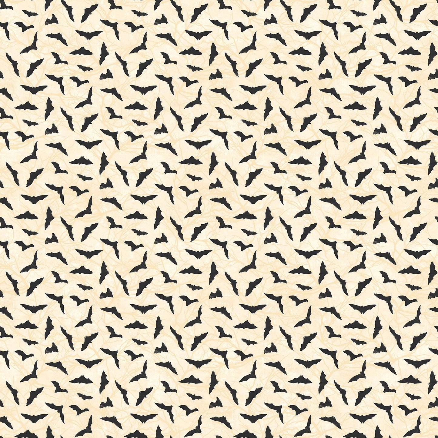 HALLOWS EVE Bats cream black