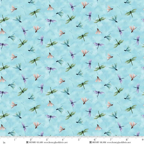 HAPPY CAMPERS Dragonflies light blue