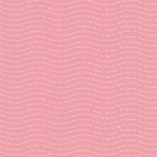 PETER RABBIT & FRIENDS Text sugar pink