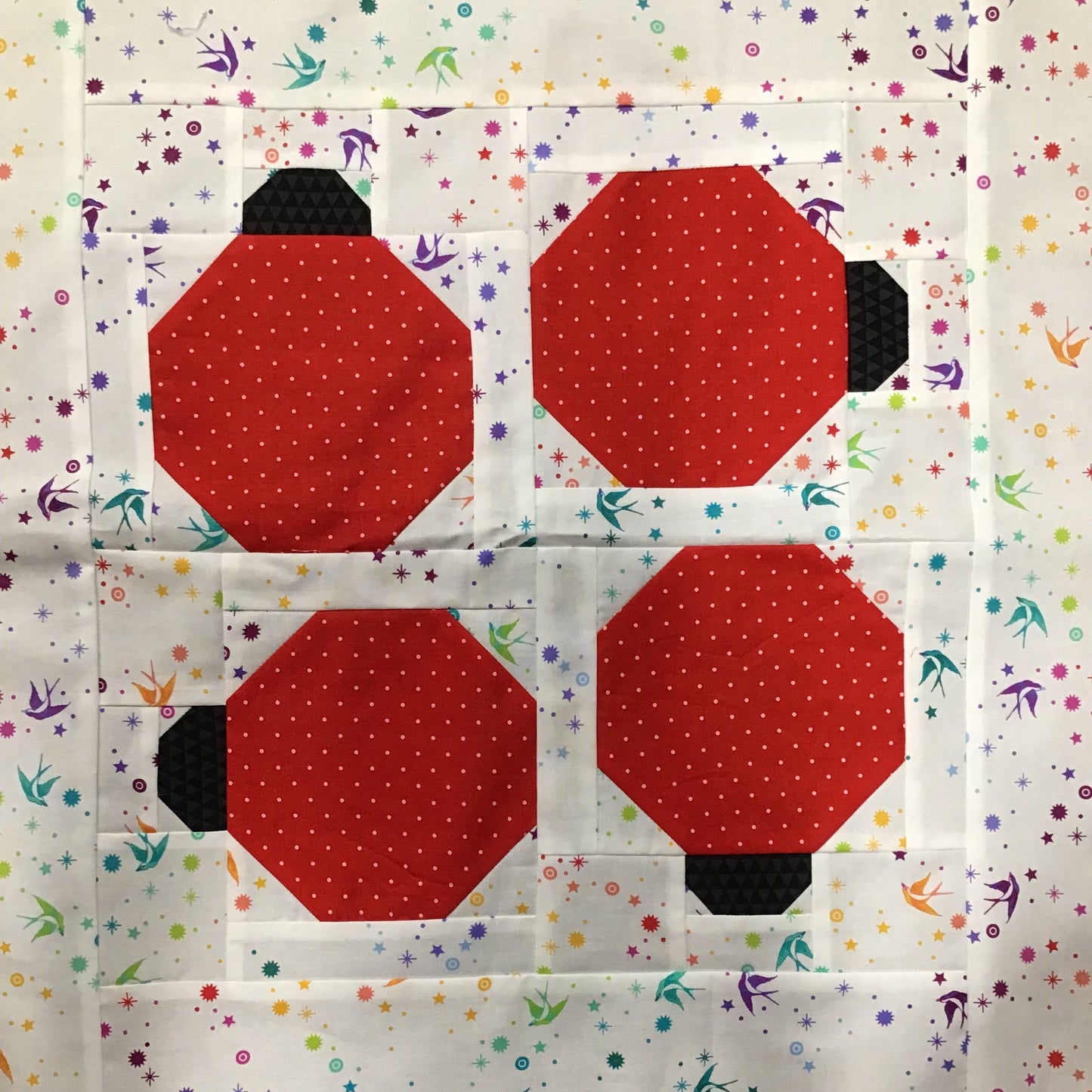 BLOCK OF THE MONTH-DOT TO DOT PILLOW Tula 18"x18"