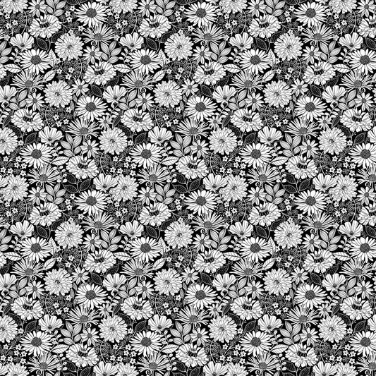 EBONY & IVORY Small Flora black