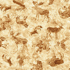MOUNTAIN SPLENDOR Animals Silhouettes tan