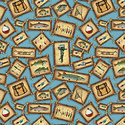 THE LURE OF FISHING Fishing Patches blue