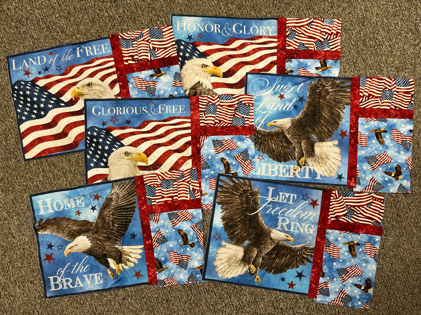 LET’S EAT Patriotic placemats 12”x18” (makes 6)