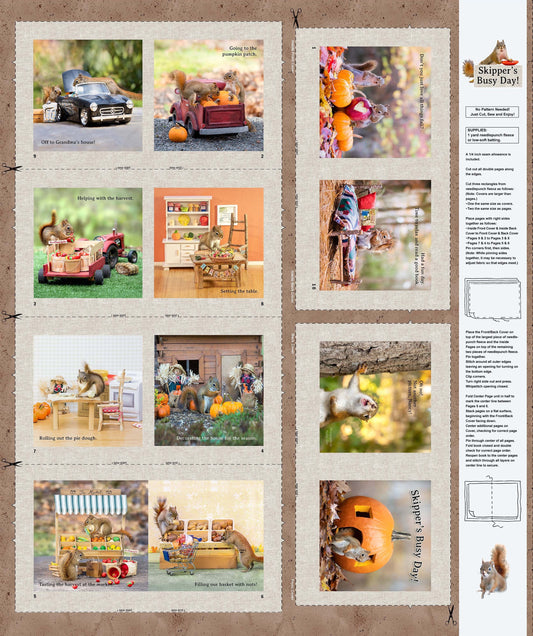 THE SECRET LIFE OF SQUIRRELS III Storybook multi color 36"x43"