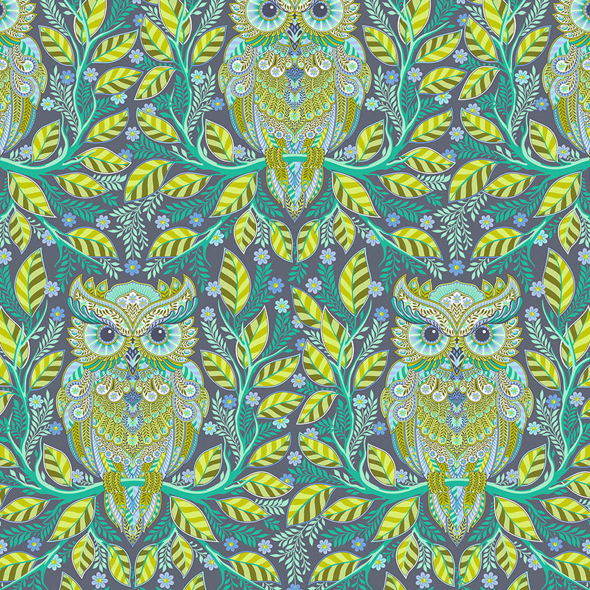 FULL MOON FOREST II Hootie Patootie starlight - 1/3 yd REPEATS