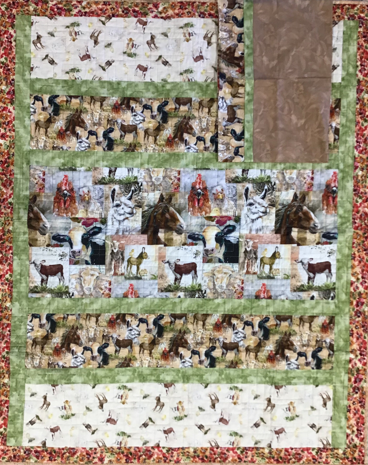 QUILT Pumpkin Pie Farm Life rust w/Pillowcase