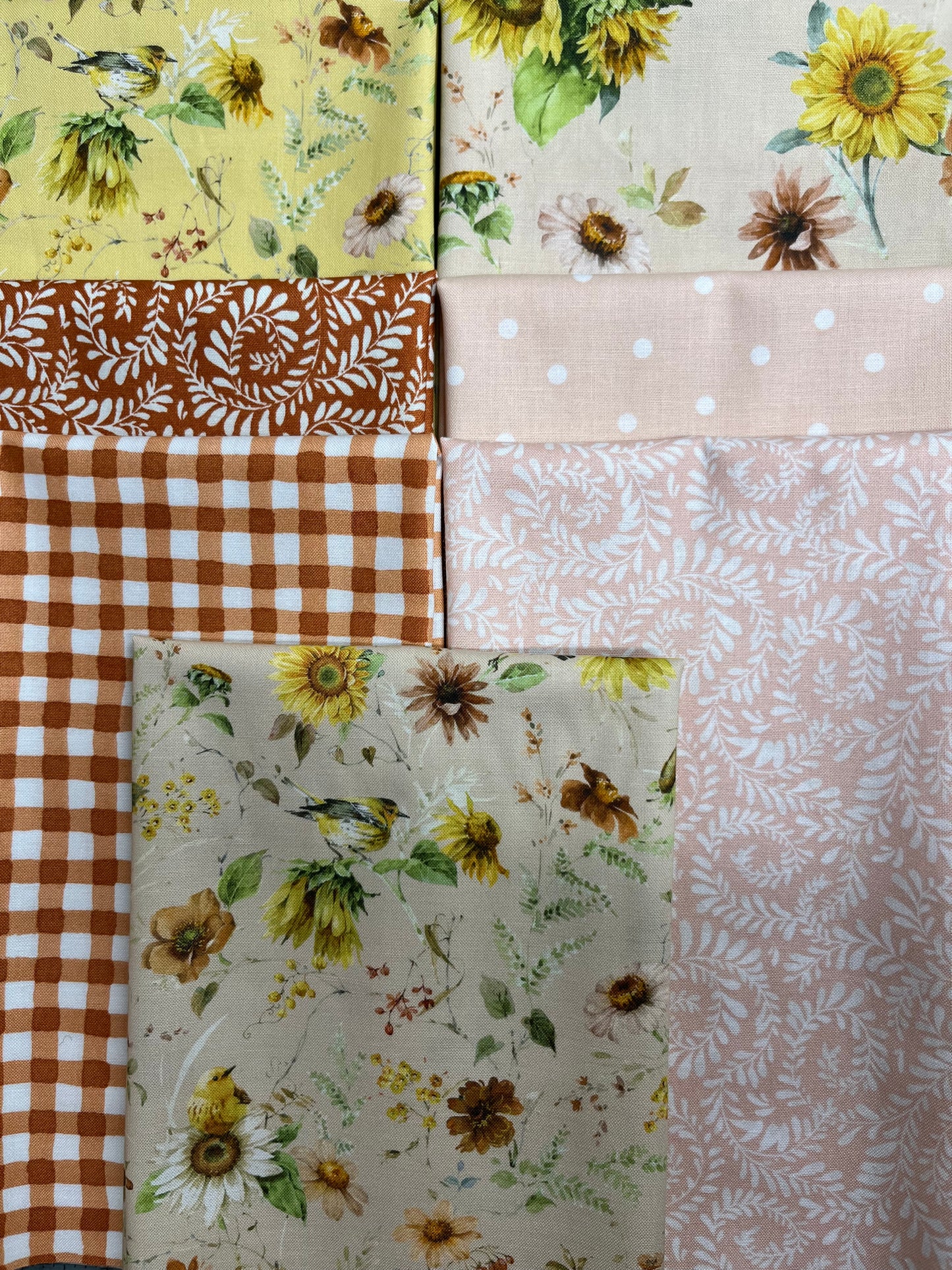 SUNFLOWER WHISPERS 7 Fat Quarters
