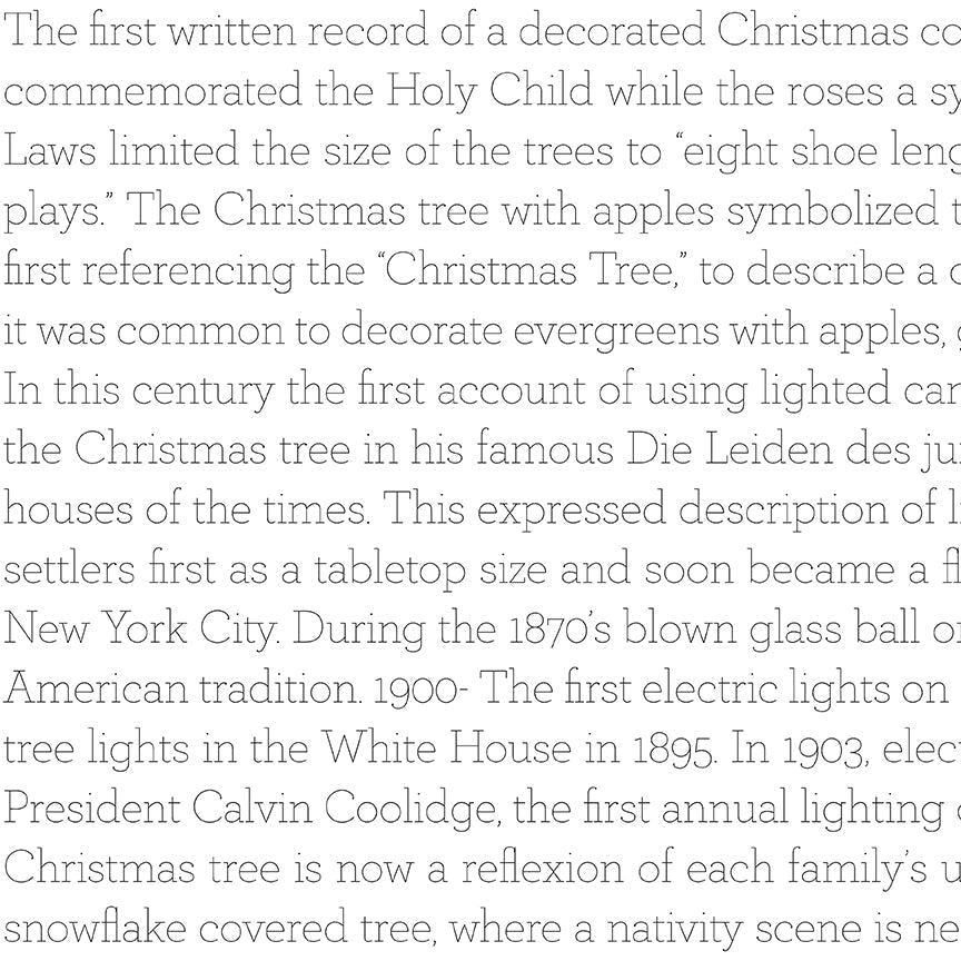 CLASSIC CHRISTMAS History of the Tree Text white