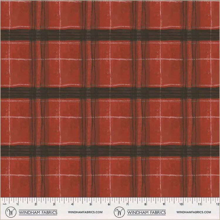 THE PLAID ONE Window Pane Plaid carn red