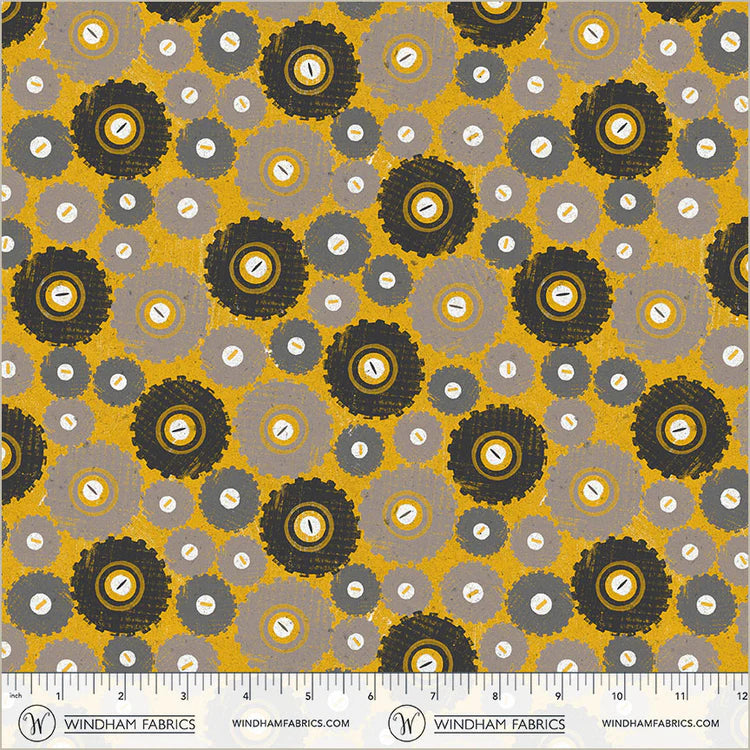 DIGGERS & DOZERS Wheels Keep Turning sunny yellow