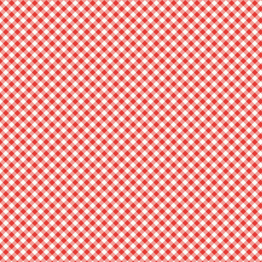 THE SECRET LIFE OF SQUIRRELS III Diagonal Plaid red