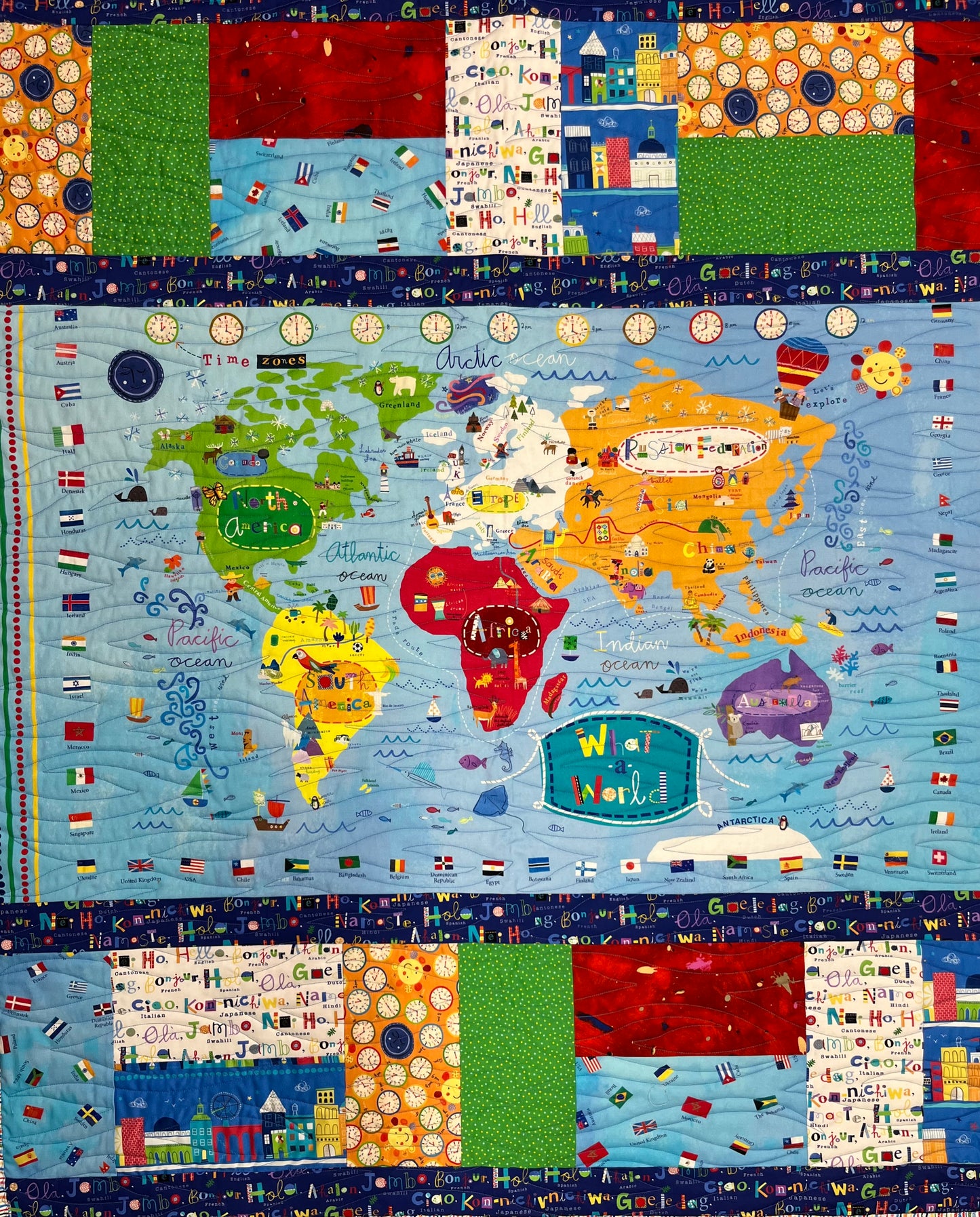 UP & AWAY What a World 41"x49"