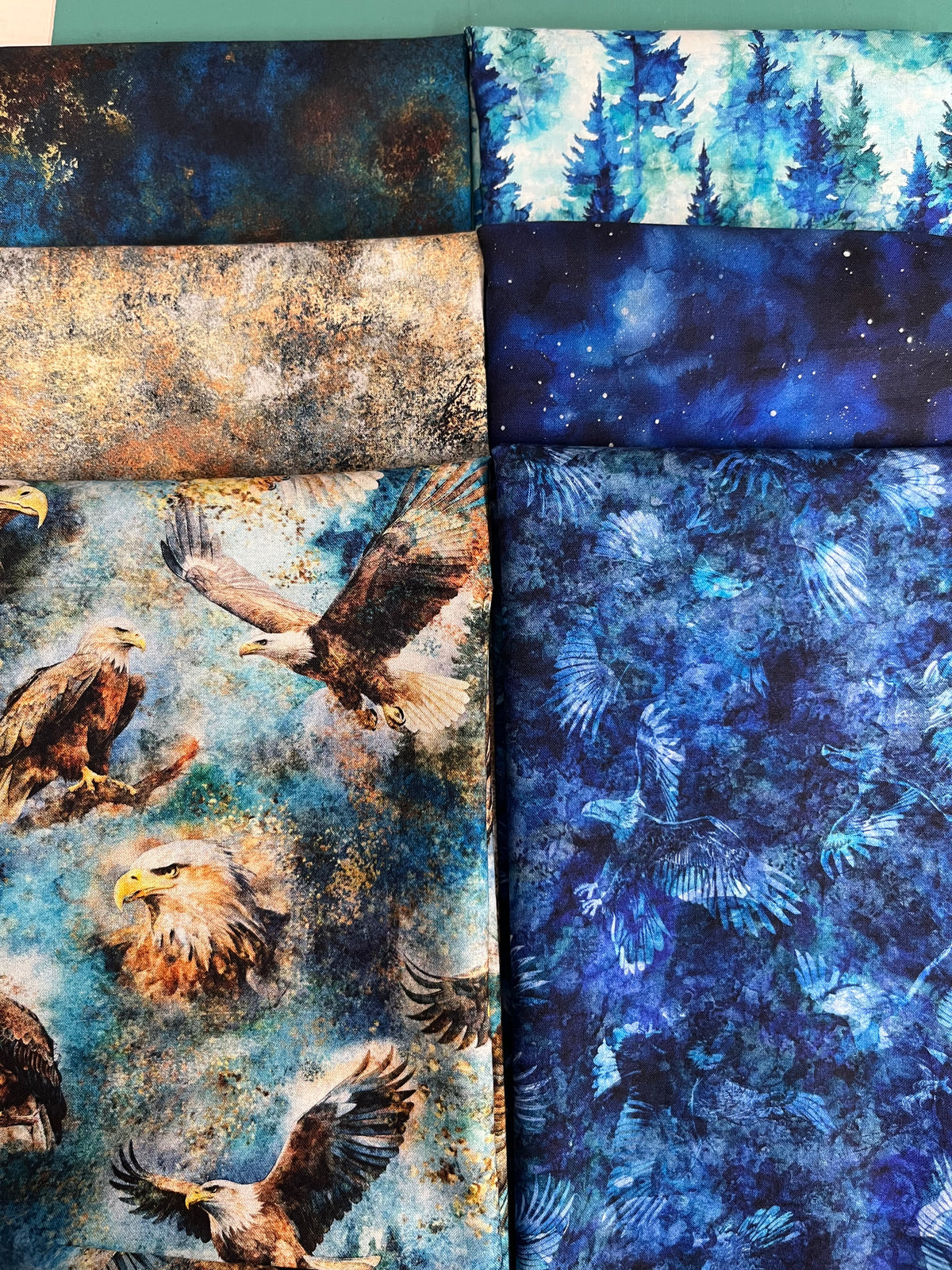 SKYWARD blue 6 Fat Quarters