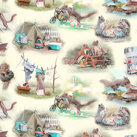 THE SECRET LIFE OF SQUIRRELS Toile cream