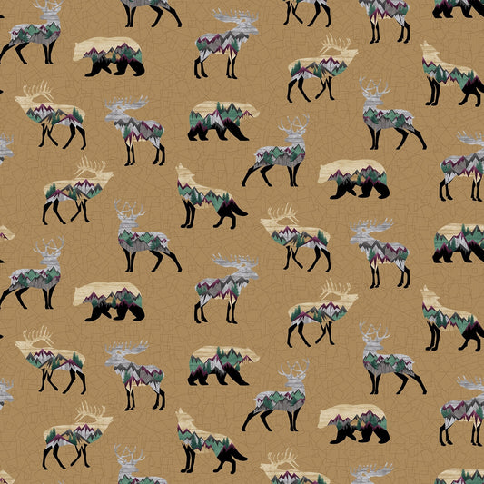 INTO THE WILD Wildlife Allover tan/multi