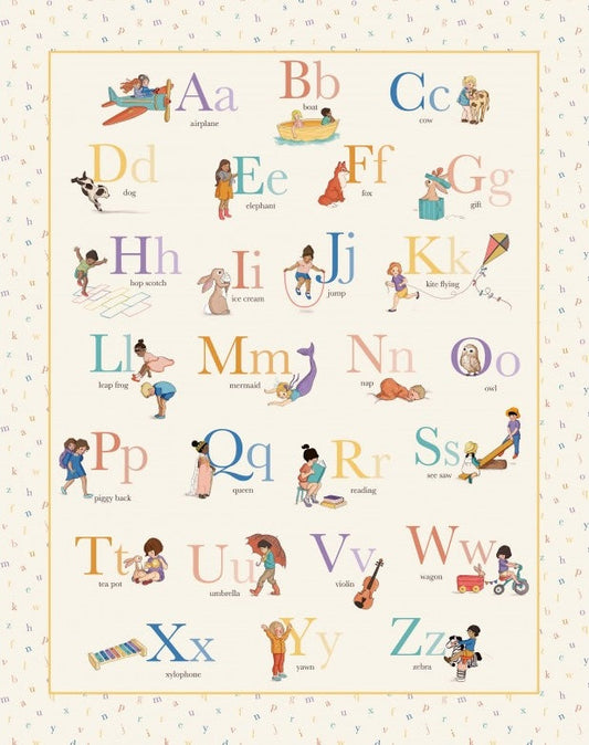 PLAYGROUND AND PARK A to Z Alphabet Panel multi 36"x43"