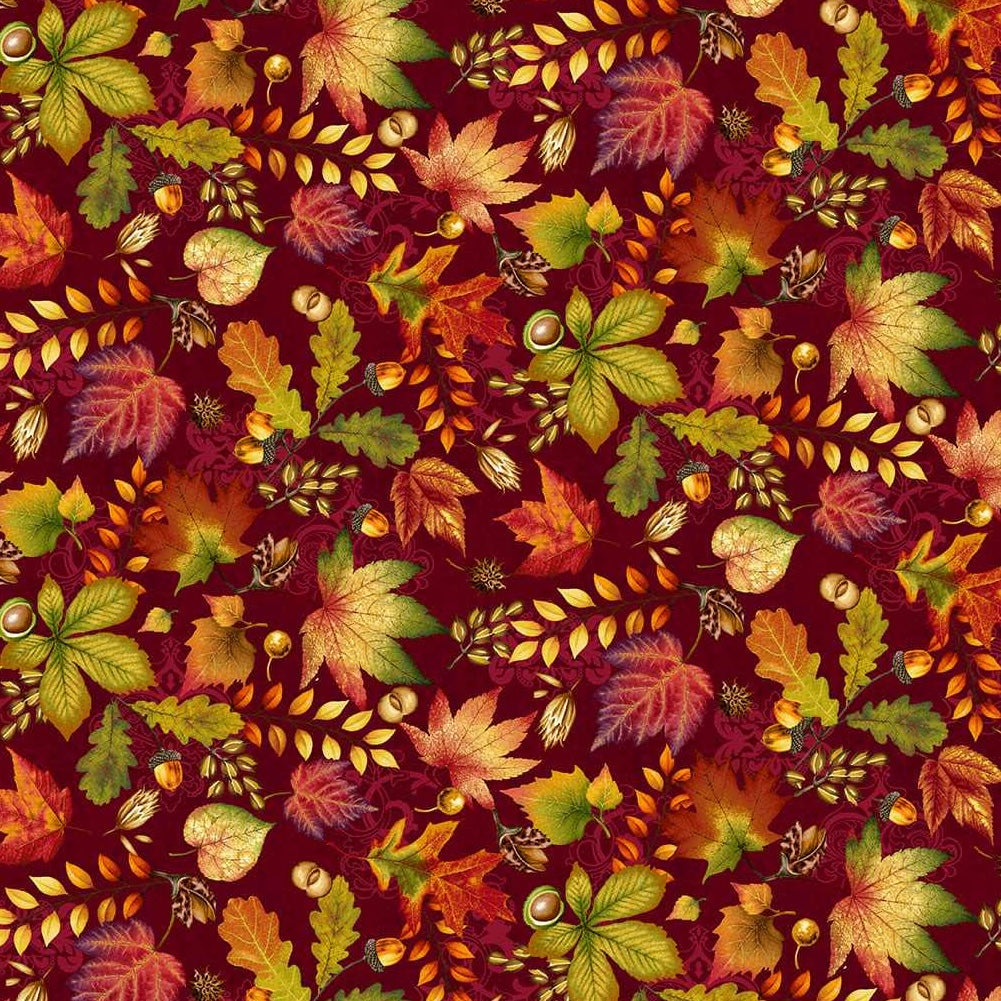 AUTUMN FIELDS Autumn Leaves burgundy