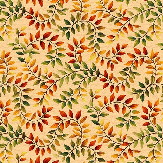 AUTUMN FIELDS Vine Leaves light pumpkin