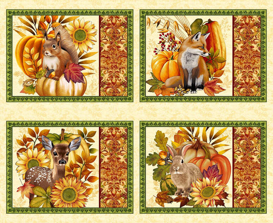 AUTUMN FIELDS Placemats cream multi 36"x43"