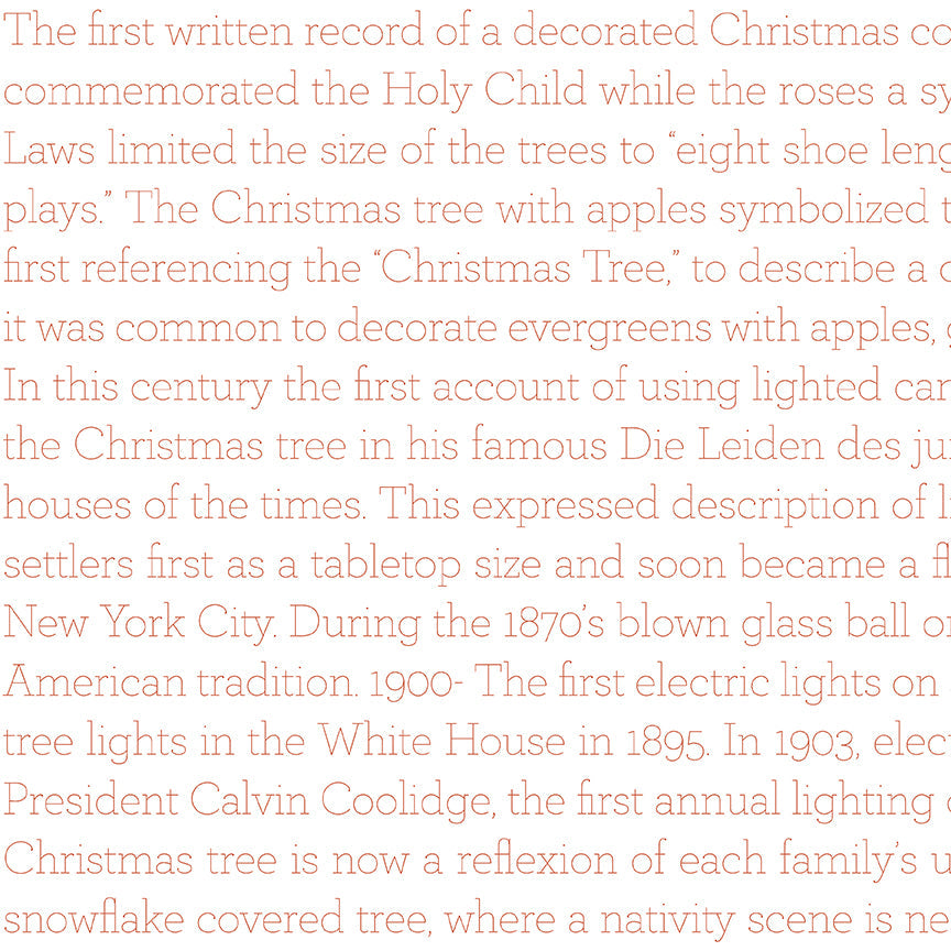 CLASSIC CHRISTMAS History of the Tree Text red
