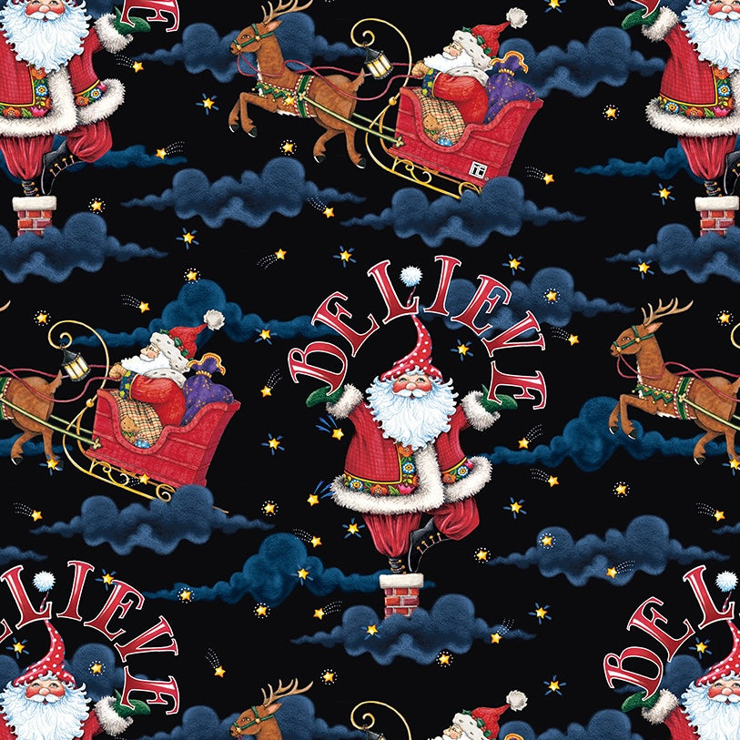 So Much Joy Believe Santa black