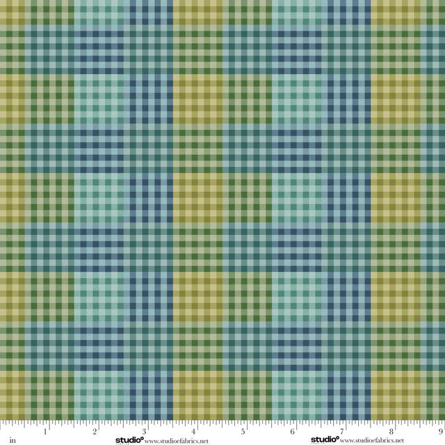 BASKETS OF AUTUMN BLESSINGS Plaid forest multi