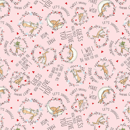 GUESS HOW MUCH I LOVE YOU 2022 Words light pink
