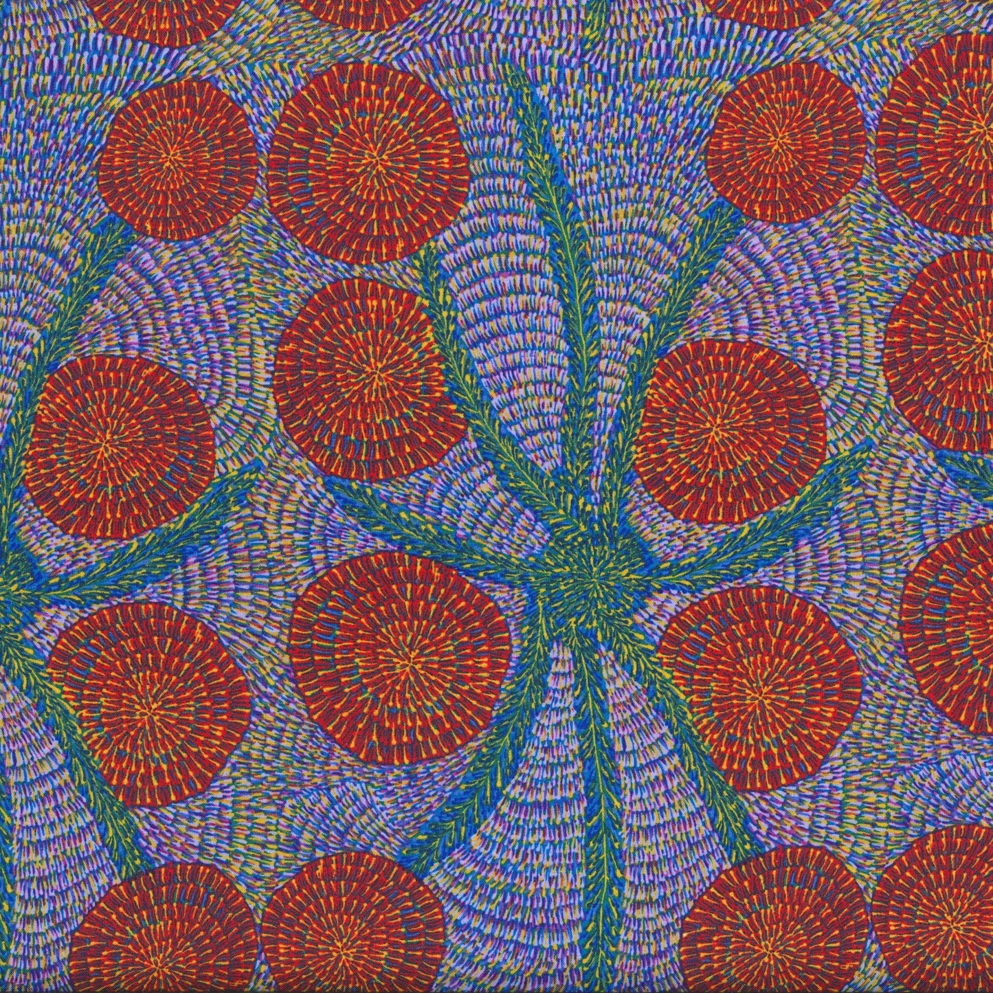 AUSTRALIAN Bush Medicine with Long Stripes Blue