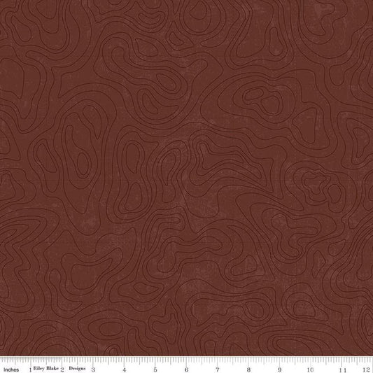 National Parks Topographic Brown