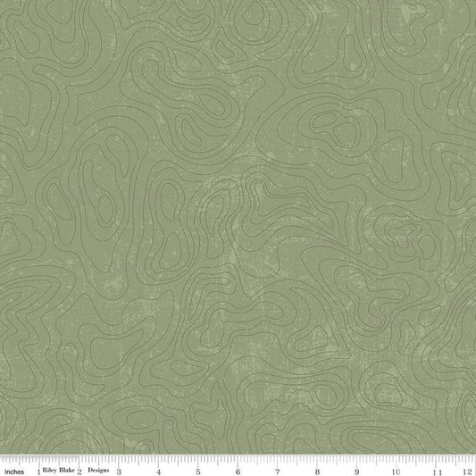National Parks Topographic green