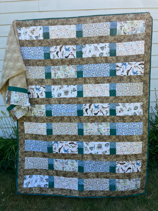 QUILT Panorama Birds with Pillowcase